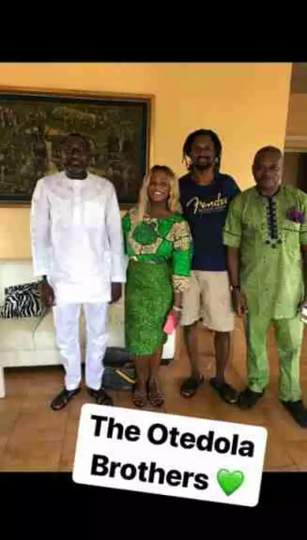 DJ Cuppy Pictured With The Otedola Brothers